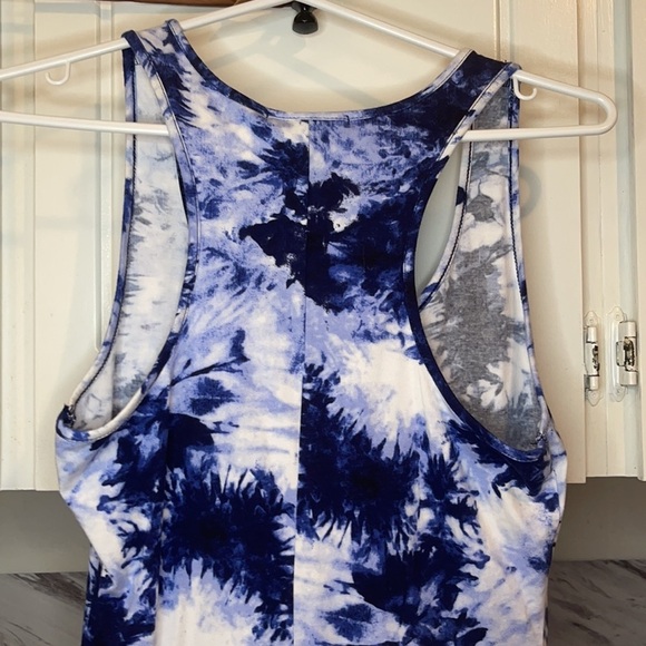 NWT Tie-Dye Bodycon Mini Dress - Blue - Size Small - Picture 3 of 6